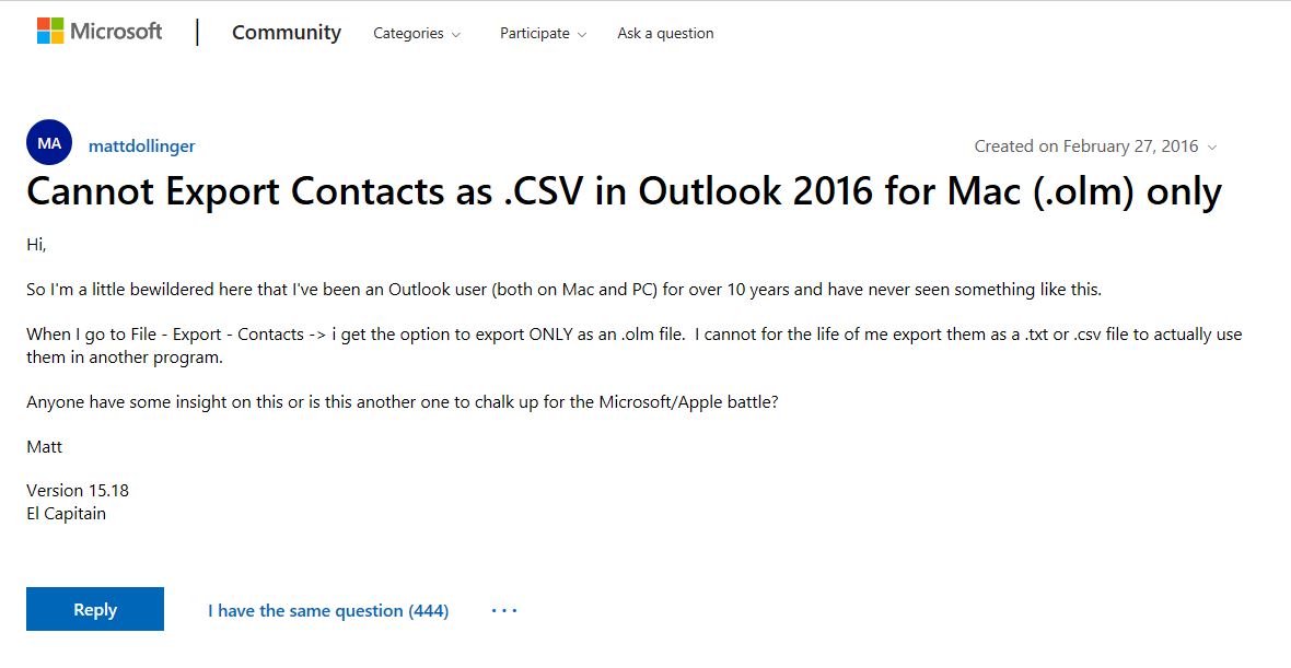 export contacts on outlook for mac 2016